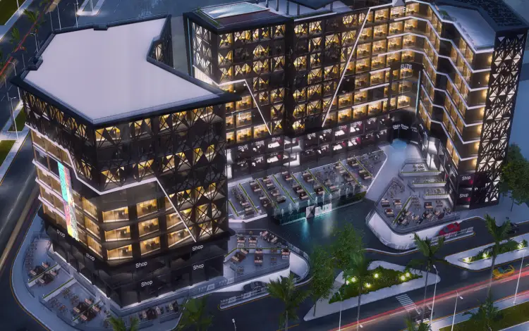 دليلك للمشروعات التجارية والإدارية في العاصمة الإدارية 1 صورة لأحد مشروعات العاصمة الإدارية الجديدة التجارية.