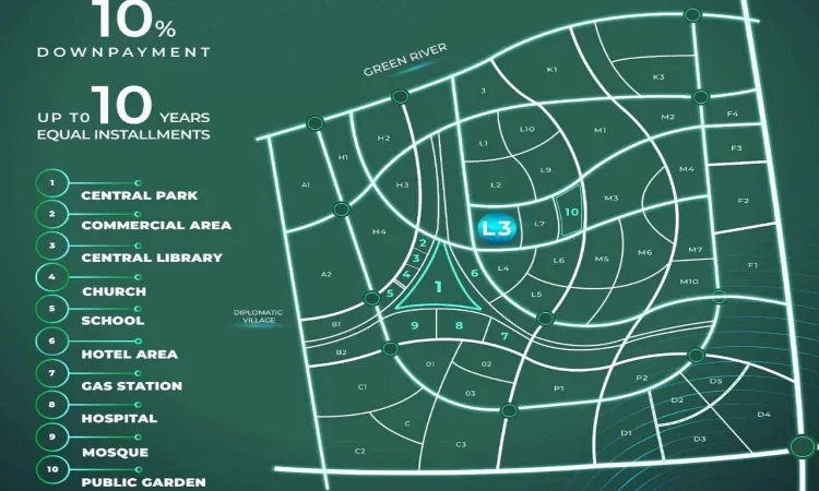 خريطة كمبوند ايون العاصمة الادارية الجديدة