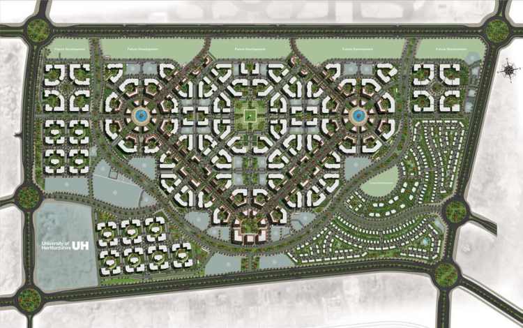 مساحة كمبوند جاردن سيتي garden city new capital تمتد على 885 فدان تشمل مساحات خضراء وخدمات متكاملة.