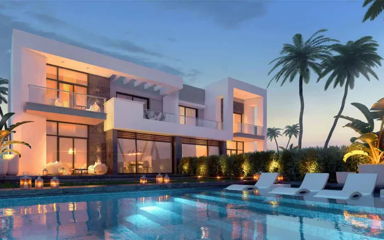 وحدات سكنية جايا الساحل الشمالي مع إطلالة على حمام السباحة