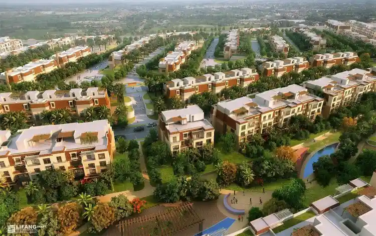 المساحات الخضراء في كمبوند سراي القاهرة الجديدة