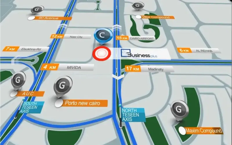 مول بيزنس بلس التجمع الخامس وحدات تجارية بقسط 5 سنوات 1 Mall Business Plus New Cairo