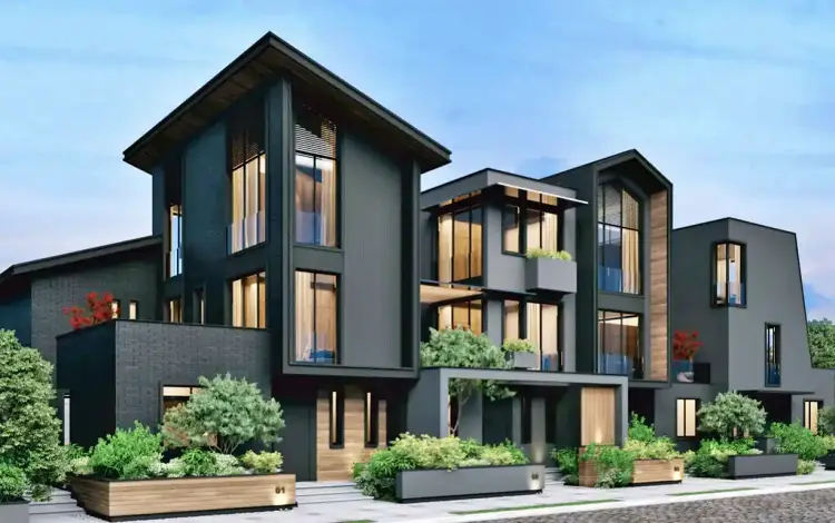 ذا ريدج المسنقبل سيتي صورة تبرز إطلالة الفيلا على الطرق الرئيسية والمساحات الخصراء في كمبوند ذا ريدج المستقبل سيتي