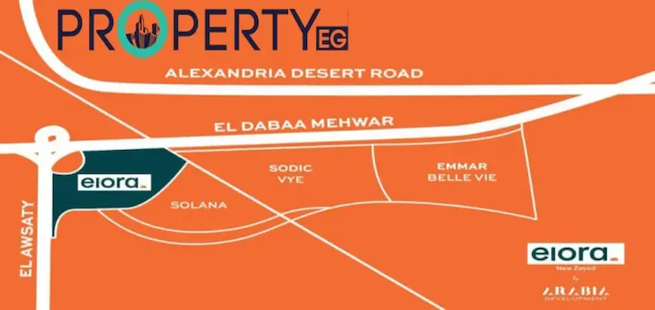 كمبوند ايلورا زايد الجديدة تفاصيل واسعار Elora New Zayed 2 صورة موضحة لموقع كمبوند ايلورا