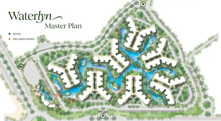 تصميم waterlyn mostakbal city كمبوند واتر لين