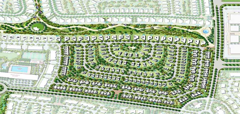 صورة للماستر بلان لكمبوند بيل في الشيخ زايد.