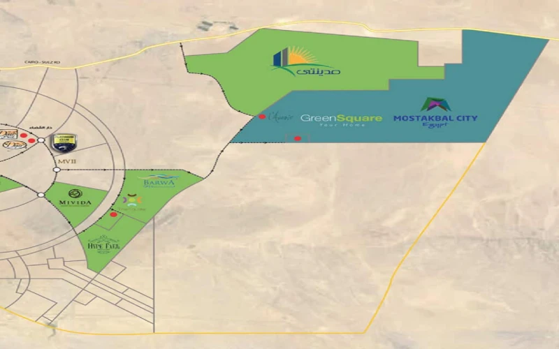 كمبوند جرين سكوير صبور مدينة المستقبل Green Square Sabbour 2026 1 موقع كمبوند جرين سكوير صبور المستقبل سيتي