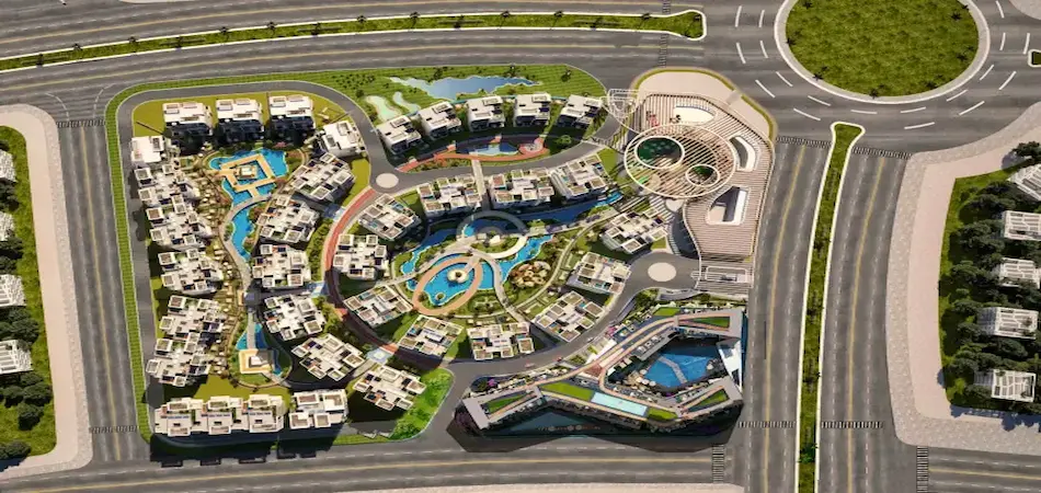 كمبوند اتيكا العاصمة الإدارية Atika وحدتك السكنية بمقدم 10% 1 صورة توضح الهيكل العام لكمبوند اتيكا