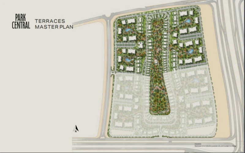 كمبوند Park Central ماستر بلان مشروع بارك سنترال حسن علام