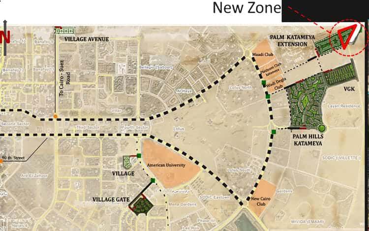 بالم هيلز القطامية موقع كمبوند بالم هيلز قطامية القاهرة الجديدة