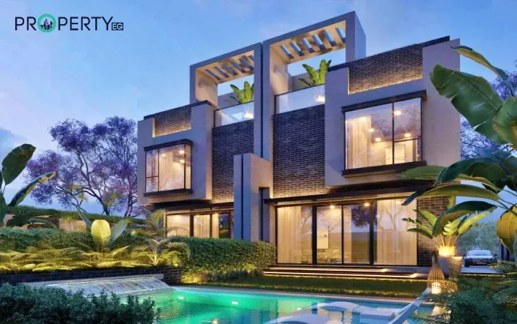 كمبوند ريفير بارك زايد الجديدة صورة توضح المرافق والخدمات التي تحتوي عليها الفلل في كمبوند ريفير بارك زايد