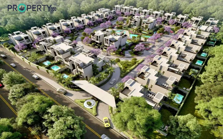 مشروع ريفير بارك صورة تبرز روعة تصميم كمبوند ريفير بارك زايد الجديدة