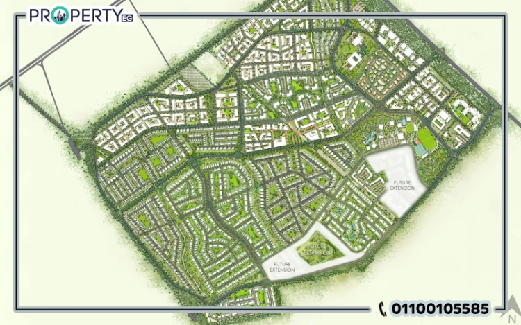 ماستر بلان كمبوند او ويست 6 اكتوبر اوراسكوم masterplan owest orascom