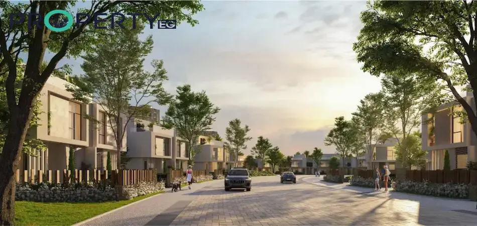 كمبوند فينشي العاصمة الإدارية الجديدة وحدتك السكنيه بمقدم 5% 3 صورة توضح مسارات التنزه داخل كمبوند فينشي العاصمة الادارية