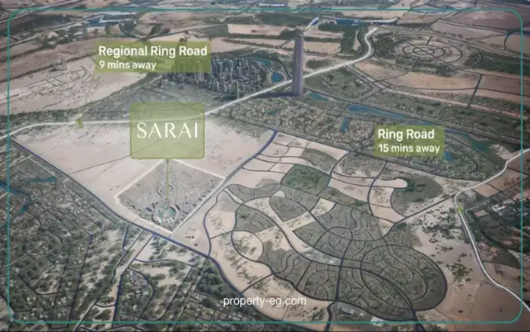 خريطة موقع سراي القاهرة الجديدة موقع كمبوند سراي القاهرة الجديدة بالقرب من الطرق الرئيسية