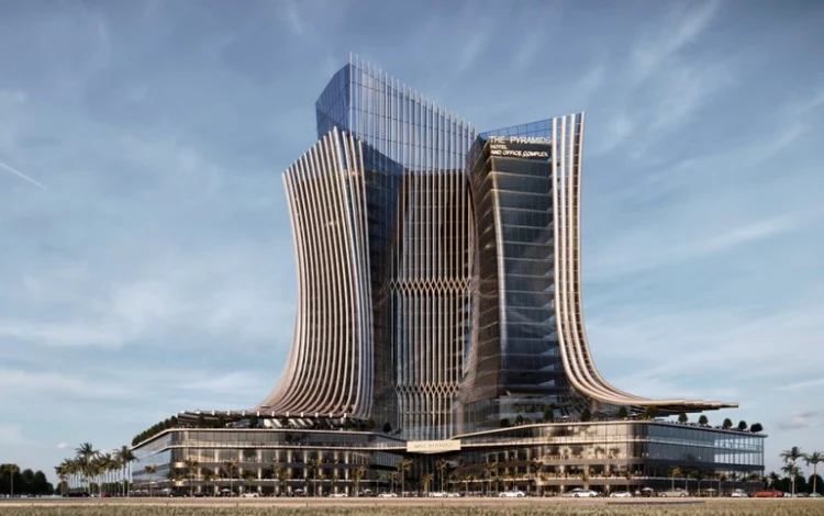 واجهة مشروع بيراميدز بيزنس تاور – تصميم معمارى مبتكر يعكس الفخامة في قلب العاصمة