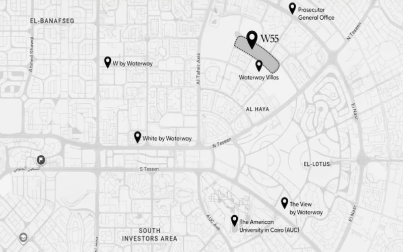 مشروع W55 واتر واي القاهرة الجديدة مشروع W55 واتر واي القاهرة الجديدة