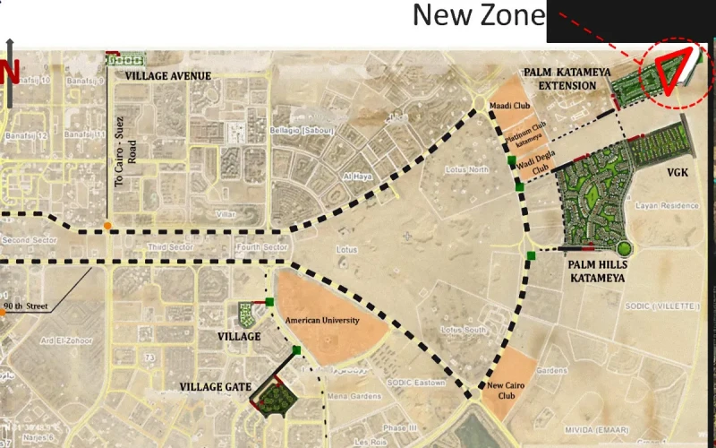 Palm Hills Katameya New Cairo palm hills katameya Compound Location