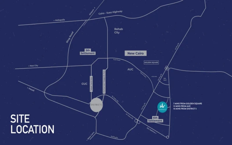 Location Crescent Walk Compound Location Crescent Walk New Cairo