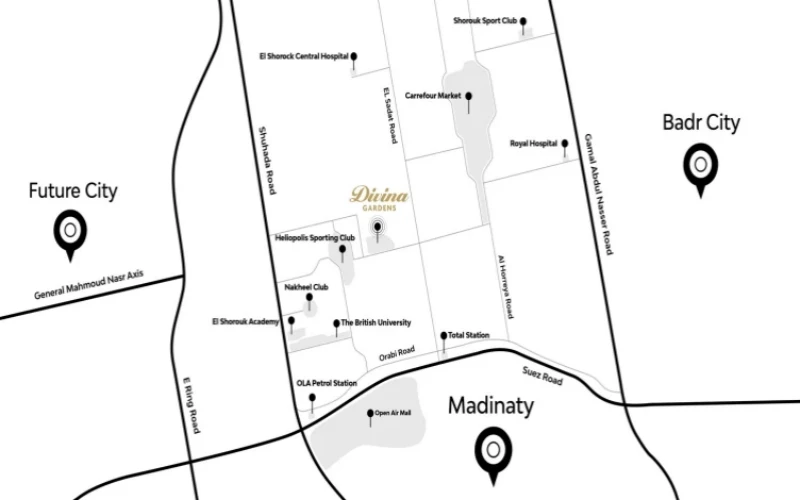 Divina Gardens El Shorouk Divina Gardens Compound Location