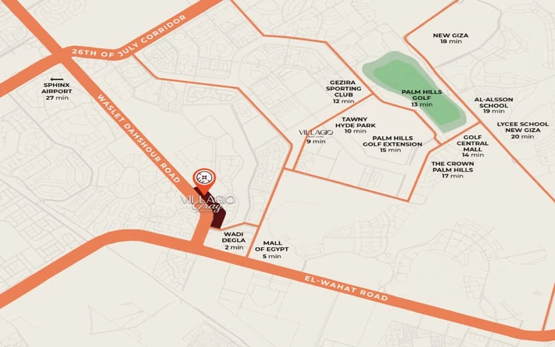 Villagio Gray 6 October موقع كمبوند فيلاجيو جراي
